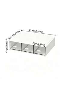 1-Pack Tea Bag Storage Box, Stackable Tea Box With 3 Drawers, Plastic Tea Bag Holder, Suitable For Kitchen, Pantry, Cabinet, Countertop, Multi-Functional Kitchen Storage Organizer, Home Storage Organizer - White - View 10