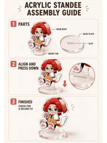 1pc/4 Style Phantom Busters Anime Acrylic Standee Model, Desktop Decoration Collectible, Suitable For Cosplay Fans Gift, Perfect Fan Gift, Holiday Gift, Best Gift For Boys/Girls - Multicolor - View 5