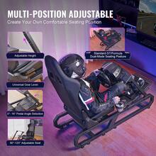 Racing Wheel Stand For Logitech G923/G920/G29, Heavy Duty Steel Driving Simulator Cockpit-Thrustmaster T248P, Steering Wheel Bracket Height & Foot Pedal Angle Adjustable,Max Load 330 LBS Compact - G923/G920/G29,  T248P - View 4