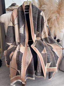 1pc Faux Cashmere Elegant Pattern Jacquard Warm Scarf For Women, Air Conditioning Room Blanket, Autumn/Winter Outdoor Travel Cold Protection Neck Warmer, Soft Decorative Scarf Shawl Dual-Use, Suitable For Daily Matching, First Choice For Gift Giving - Multicolor - View 7