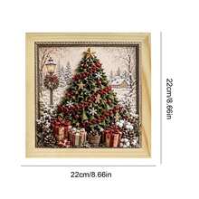 3D Christmas Fabric Punch Needle Embroidery Kit, Adult Handmade Fabric Punch Needle Embroidery Kit, Suitable For Beginners Christmas Craft Kit, Vintage Holiday Handmade Decoration, Comes With Simple Illustrated Guide - Multicolor - View 7