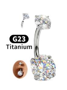 AVYRING Titanium Gold G23 Belly Button Piercing 6 Mm 8 Mm 10 Mm 12 Mm 14 Mm Silver Internal Thread Belly Button Ring - Multicolor - View 18