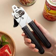 Pembuka Kaleng Stainless Steel 3-in-1 - Genggaman Mudah, Tahan Lama dan Alat Dapur Manual Multifungsi, Membuka Tanpa Usaha - View 2
