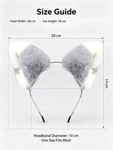 Cosplay Beast Ears Head Accessories Cute Soft Plush Cat Ear Headband, Festival Costume Fox Ear Hairband, Color‑Blocked Atmosphere Decorative Accessory - Multicolor - View 9