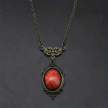 1pc Gothic Vampire Blood Drop Pendant Necklace, Suitable For Women Vintage Black Magic Halloween Holiday Party Wear, Holiday Gothic Witch Jewelry Accessory - Multicolor - View 7