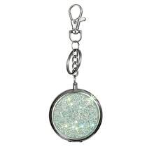 BLBLBL 1pc Multi-Color Shiny Cute Luxury Portable Sealed Round Flip Lid Metal Body Mini Ashtray With Keychain, Made Of A-Grade Artificial Rhinestones, Suitable For Daily Use Hanging On Bags And Keychains - Diamond Version - View 9