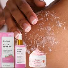 Strawberry Cherry Blossom Scrub + Strawberry After Shave Moisturizing Oil Set, Cleanses & Moisturizes Skin, Subtle Fruity Floral Scent, Gentle & Non-Irritating - Serum - View 4