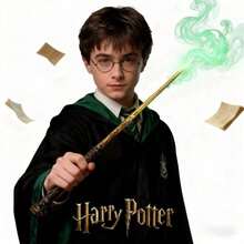 Hasbro 3pcs Harry Potter Magic Wand Set, Striped Tie, Round Glasses, Wizard Cosplay Accessories, Halloween Party Costume (Random Packaging) - Style Random - View 1