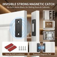 2 Pcs Invisible Cabinet Door Catch No Drilling ABS Plastic Sliding Wardrobe Closet Hardware - Multicolor - View 16