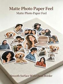Customized Personalized Photo Stickers, Personalized Sticker Labels, Suitable For Home Souvenirs, Photo Decorations, Cute Souvenirs, Personalized Customized Photo Stickers, Adding Different Colors To Life - Multicolor - View 5