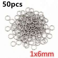 50pcs Stainless Steel 1/1.2mm Thick 6-14mm Twist Open Jump Rings For DIY Jewelry Making Findings For Earrings Necklace - Steel - View 13
