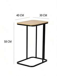 Simple Side Table In The Shape Of The Letter C, Designed To Fit Into Sofa Gaps, With Storage And A Small Nightstand For Dark Living Rooms - Champagne - View 12