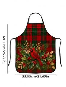 1PC Santa Claus Pattern Printed Apron, Fashionable Home Workwear Cooking Kitchen Apron, Durable Household Cleaning Apron, Washable And Reusable, 55x68cm, Kitchen & Restaurant Supplies, Christmas Apron, Suitable For Kitchen And Party - Multicolor - View 9