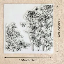 Clear Silicone Stamp, Flower & Animal Plant Pattern For DIY Scrapbooking Card Making Journaling Paper Craft Decor - Floral - View 17