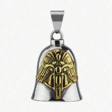 Punk Style Angel Wings Bell Pendant Motorcycle Bell Keychain Men's Motorcycle Evil Spirit Repelling Amulet Accessory - A - View 7