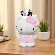 Large Makeup Brush Holder Can Hold 15 Brushes, Printed With Sanrio Hello Kitty And Melody Patterns, Cute Desktop Storage For Girls And Students (Perfect Gift!) - Multi-color - View 9