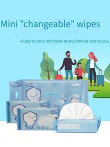 Tisu Basah Mini Portabel Bungkus Satuan 8/16/32/64/128 Pcs, Tisu Basah Lucu Khusus Travel, Cocok untuk Mengelap Debu Meja (Untuk Pembersihan Benda, Bukan untuk Pembersihan Tubuh) - Beraneka warna - View 5