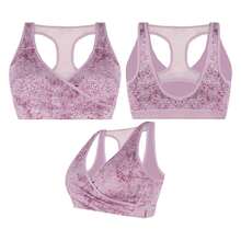 Gymshark Chalk Womens Malow Purple Sports Bra - Purple - View 4