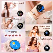 New Luxury Fashion Smart Watch For Women, 1.19-Inch AMOLED Full Touch Screen, 0.85cm Ultra-Thin Body, Customizable Watch Face, Women's Cycle Tracking, Bluetooth Calling, Camera Control, IPX8 Waterproof Swimming Watch, 100+ Sports Modes, Fitness Tracking, Perfect Gift For Friends - View 7