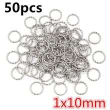 50pcs Stainless Steel 1/1.2mm Thick 6-14mm Twist Open Jump Rings For DIY Jewelry Making Findings For Earrings Necklace - Steel - View 11