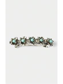 Noxbound Western Cowboy Style Flower Inlaid Turquoise Occipital Clip - Multicolor - View 12