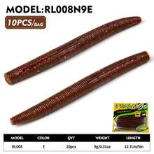 PRO BEROS PROBEROS 10Pcs Senko Soft Plastic Stick Baits, Wacky Worm Fishing Lures Glitter Ribbed Soft Stick Worm, Multi‑Color Artificial Bait For Bass Freshwater Fishing Tackle - 9g/12.7cm - View 9