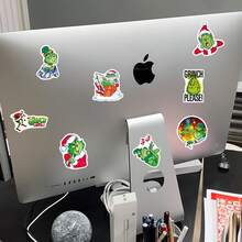 Hasbro 50pcs Christmas Monster Graffiti Stickers Cartoon Waterproof Stickers For Water Bottle, Luggage, Laptop, Car, Helmet - Multicolor - View 7