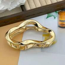 1pc Hollow Alloy Large Hair Claw (Slight Scratches Are Normal, Internal Texture Is Random) - Silver - View 4