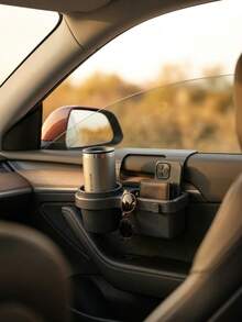 1pc Car Storage Box, 4-In-1 Design, Multi-Functional Organizer, Can Be Hung On Side Door Window, Suitable For Storing Water Cup, Phone, Etc., Essential Car Accessory - Multicolor - View 4