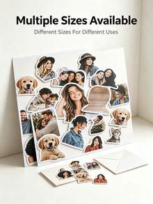 Customized Personalized Photo Stickers, Personalized Sticker Labels, Suitable For Home Souvenirs, Photo Decorations, Cute Souvenirs, Personalized Customized Photo Stickers, Adding Different Colors To Life - Multicolor - View 7