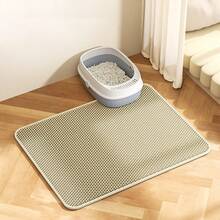 Double Layer Cat Litter Mat, Non-Slip Pet Cleaning Mat, Cat Litter Collection Mat, Waterproof Cat & Dog Litter Box And Litter Tray Mat, Cat Bed, Easy To Clean Cat Supplies, Rabbit Supplies, Autumn Home Decor, Halloween, Christmas Decoration, Please Measure The Size Of Your Litter Box Accurately Before Purchasing, Refer To The Size Chart - Khaki - View 15