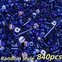 840pcs Mixed Color Glass Seed Beads Kit, Tube Beads For DIY Jewelry Making, Bohemia Bracelets, Necklaces, Earrings And Waist Chain,Bag Crafts - Random Style - View 20