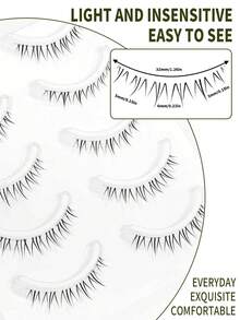 5 Pairs Of Natural Lower Lashes, Cartoon Fairy Soft False Lashes, Lightweight And Comfortable Transparent Extensions, Versatile And Natural Style Lashes - View 4