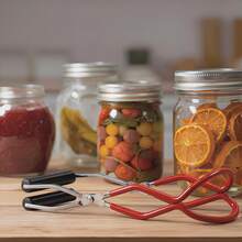 1pc Jar Gripper, Home Kitchen Canning Tool, Anti-Slip Heat-Resistant Glass Jar Holder, Canned Food Steaming & Retrieving Accessory, Practical Christmas Kitchen Home Gift - Multicolor - View 5