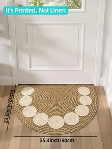 DAJIANG 1件 3D編織半圓形波希米亞風長形地毯，適用於浴室、廚房、戶外、走廊、臥室與客廳，可機洗易清潔玄關墊，防滑臥室裝飾地毯配件 - 彩色 - 查看 13