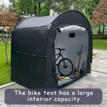 [Fits 2-3 Bicycles] Extra Large Outdoor Bicycle Cover Tent - UV Resistant, Fits 2-2 Bicycles, Portable, Foldable For Garage/Garden Storage - A - View 10