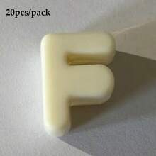 20顆米色壓克力大孔字母珠 A-Z，DIY手工配件，可用於製作鑰匙圈與手機配件，適合創意手工藝 - 米色 - 查看 8