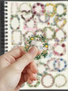 50pcs Vintage Floral Decorative Stickers For Planner, Diary, Scrapbook, Envelope, Greeting Card, Notebook, Laptop, Suitcase, Phone, Guitar, Skateboard, Luggage - Vintage Floral Planner Borders - View 6