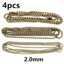 4pcs 1.5/2.0/2.4mm Diameter Ball Beads Chain With Connector DIY Necklace Jewelry Making Accessories - Iron Chains - View 14