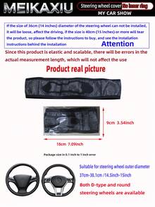MEIKAXIU Fabric Metallic Pink Glitter Bling Starry Sky Dynamic 3D New Car Steering Wheel Cover Without Inner Ring Fits 38cm Steering Wheel Car Decoration Accessory For Women - Sparkling Starry Sky Dynamic Style - View 5