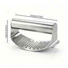 1pc Stainless Steel Manual Ring Garlic Presser Garlic Crusher Category: Garlic Press, Garlic Masher - Multicolor - View 9