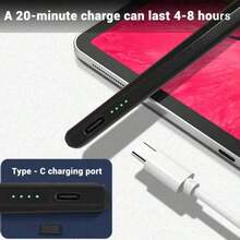 Universal Capacitive Touch Pen, Suitable For Tablets And Smartphones With IOS And Android Systems, Dual Spare Pen Tips. Can Be Used For Writing, Touch Control, Drawing, Note-Taking. With Status Indicator Light, Magnetic Attachment, Replaceable Tips, Ultra-Long Standby - Multicolor - View 3