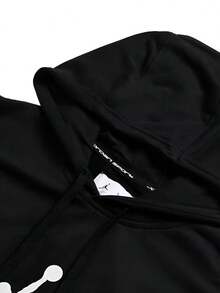 Nike New Men's Sports Knit Breathable Hooded Pullover Sweatshirt - Black - View 5