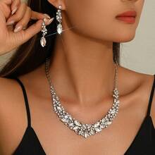 Women's Fashion Water Drop Wholesale 2pcs Set Party Bridal Jewelry Wedding Season - White - View 5