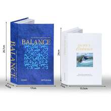2pcs Home Decor Books, Flip-Top Hidden Storage Box, Realistic Book-Shaped Paper Storage Box, Suitable For Room Decoration, Desktop Display, Coffee Table, Decoration, Gift Box, Holiday Gift - 2pcs - View 9
