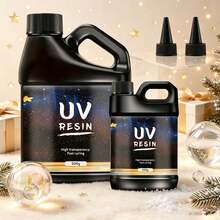 No Mixing UV Resin Kit 250g/500g Self Leveling Hard Epoxy Anti-Yellowing Fast Curing For Jewelry Making Coating Crafts - B - View 2