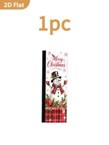 1/2Pcs Christmas Refrigerator Handle Covers, Snowman & Red Green Plaid Pattern, With Hook-And-Loop, Suitable For Refrigerator, Oven, Microwave, Dishwasher, Christmas Holiday Kitchen Decor - View 8