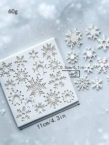 Snowflake 3D Silicone Mold, Winter Christmas, Fondant Chocolate Candy Cake Decoration Tool, Non-Stick Reusable Baking Mold, Suitable For Cupcake Decoration, Sugar Paste, Polymer Clay And DIY Crafts, Easy Release And Easy To Clean - Beige - View 12