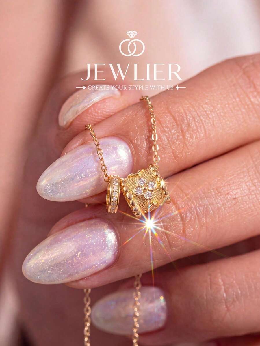 1件裝立方鋯石無限愛心吊墜項鍊，適合女性，精緻珠寶禮物