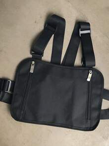 Functional Tactics Chest Bag For Man Fashion Bullet Hip Hop Vest Streetwear Bags Waist Pack Unisex Black Chest Rig Bag - Black - View 4